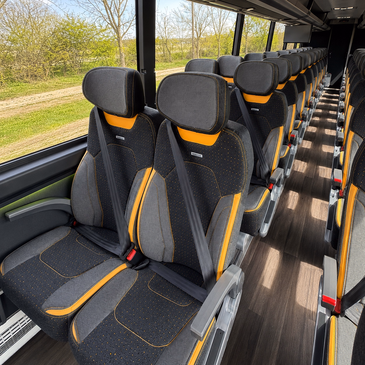 farmington hills charter bus services interior