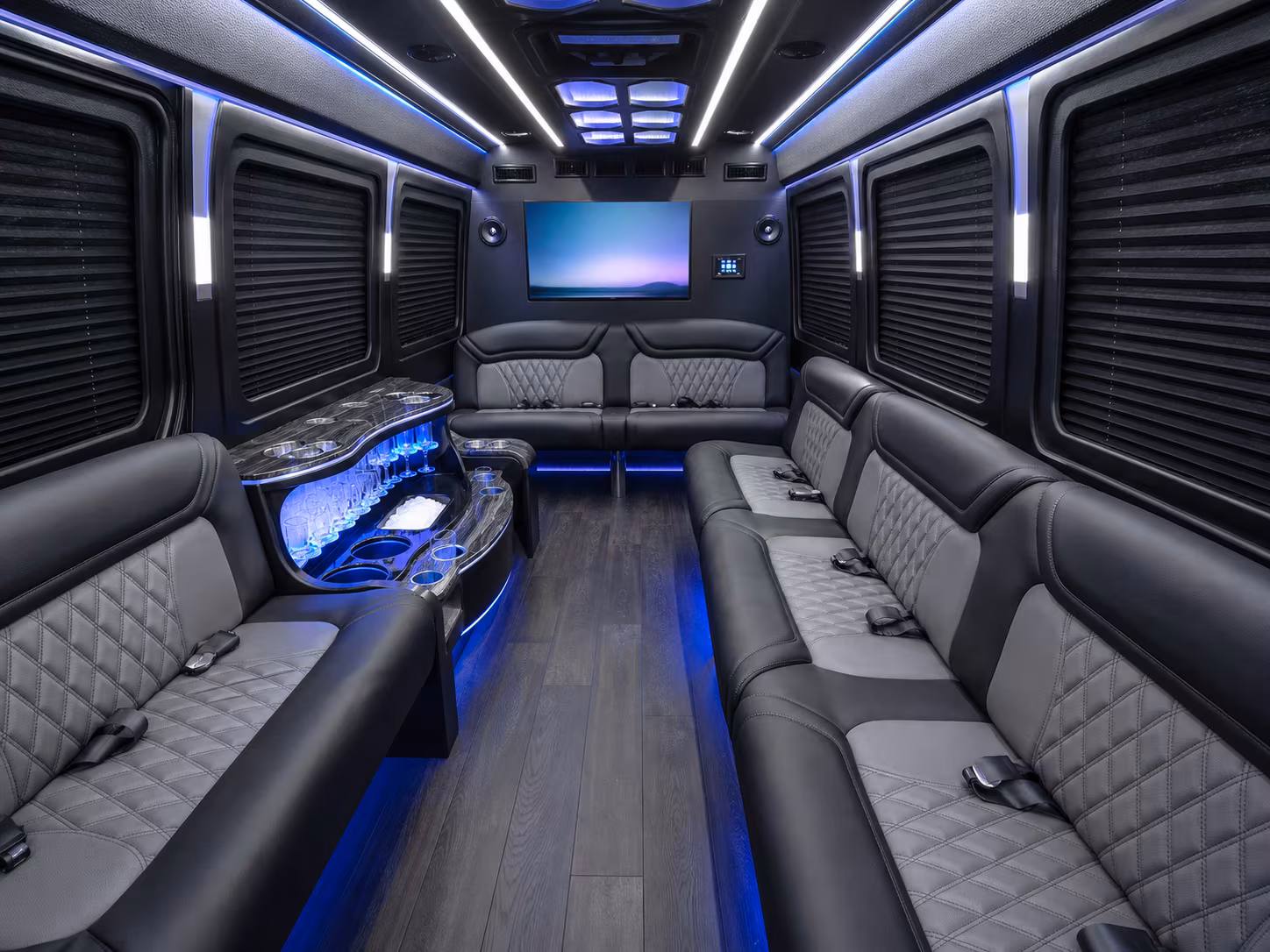 farmington hills party bus interior